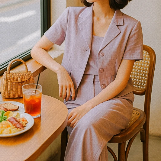 린넷 셋업 스타일링
