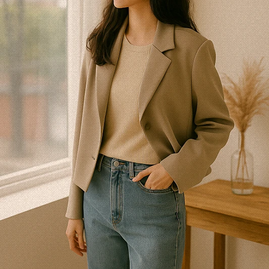 계절 사이, 분위기를 정리하는 첫 걸음 – 봄 자켓 코디