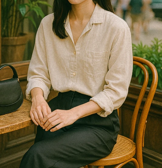 어깨선을 부드럽게 만드는 상의 선택