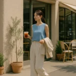 쿨톤 여름 데일리룩 감성 스트리트 스타일