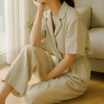 여름 감성룩 린넨 셋업 실루엣