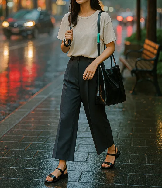 여름 비오는 날 코디 장마철 데일리룩