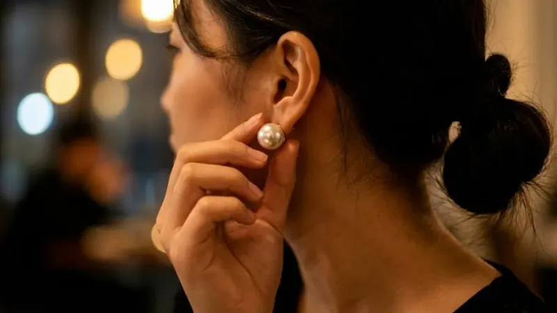 연말 파티룩 포인트 볼드 진주 귀걸이