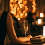 연말 파티룩 블랙 원피스 라운지바 분위기