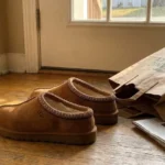 어그 타스만 체스트넛 슬리퍼 현관 분위기