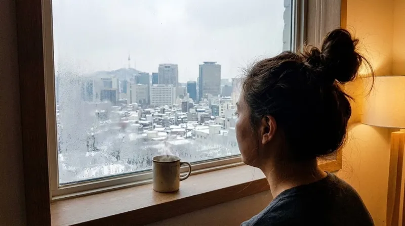 2025 화이트 크리스마스 서울 창밖 풍경