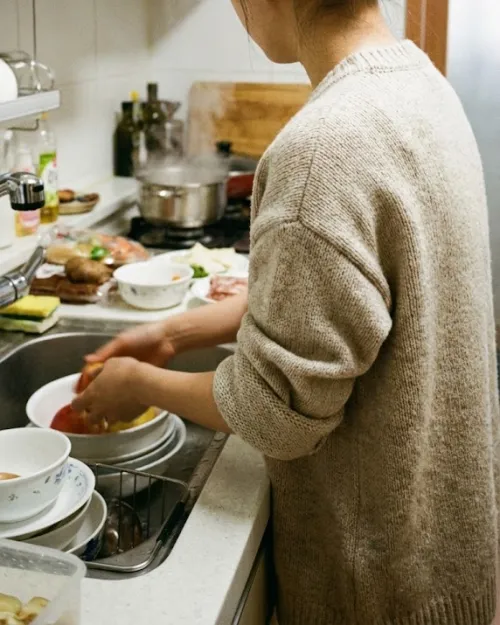 전 부칠 때 편한 활동성 좋은 며느리룩 소매