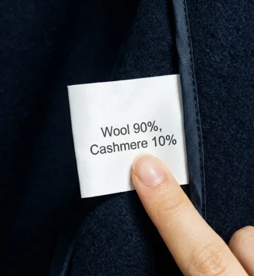울 90 캐시미어 10 혼용률 라벨 확인, 겨울 코트 소재 고르는 법