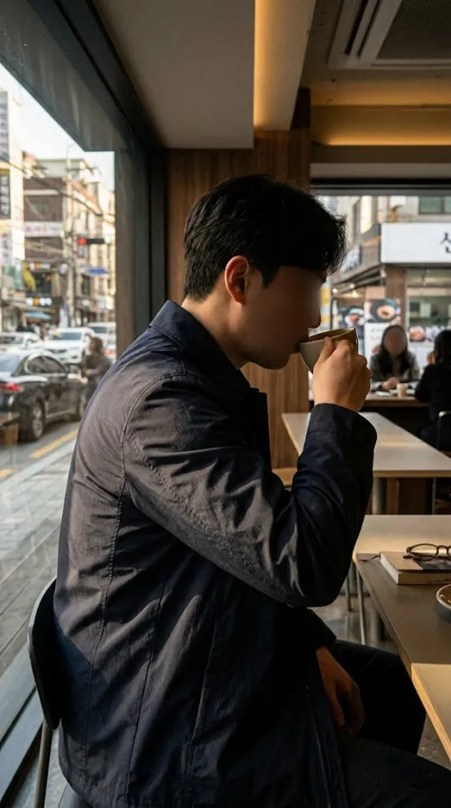 30대 직장인 출근룩 히든지퍼 미니멀 바람막이