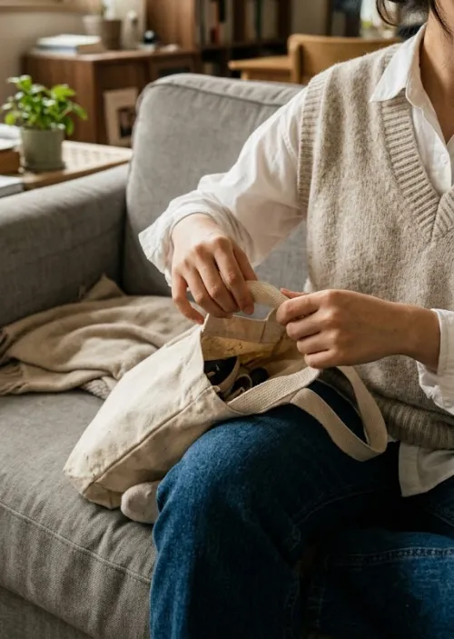 20도 낮 기온 얇은 브이넥 니트 베스트 셔츠 레이어드