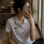 안세영 유니폼 요넥스 스포티룩 거울 셀카